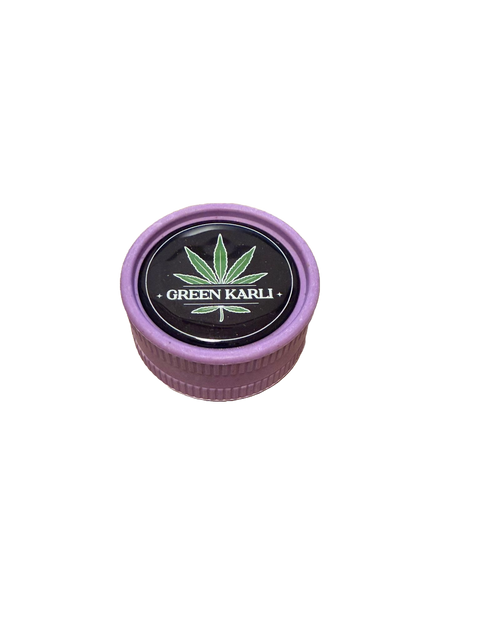 Green Karli – Custom Hemp Grinder Ø 55 mm, 2-teilig (lila)