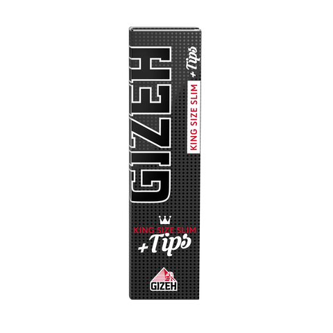 Extra Fine Black King Size Slim Papers + Tips | GIZEH