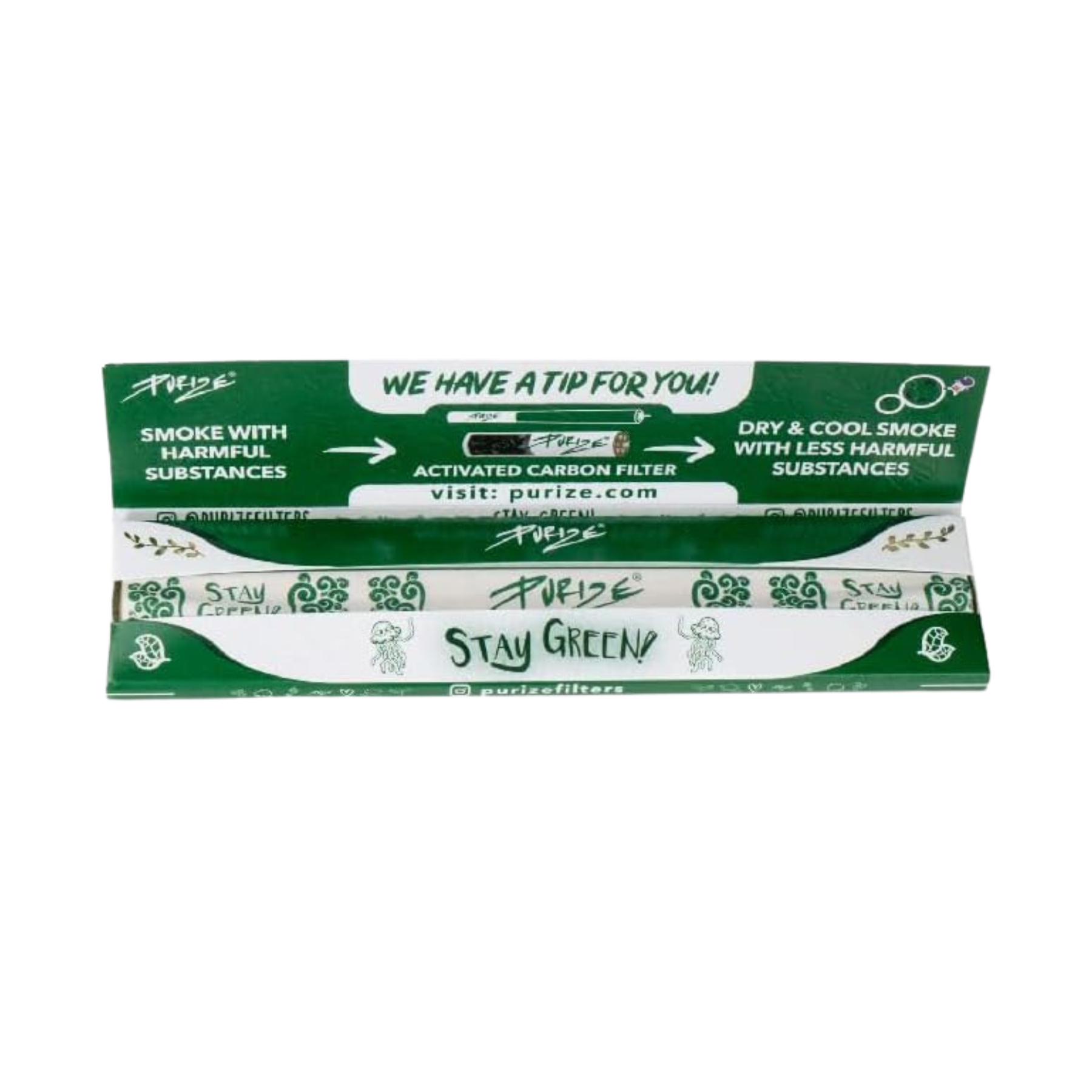 PURIZE King Size Slim Papers Unbleached