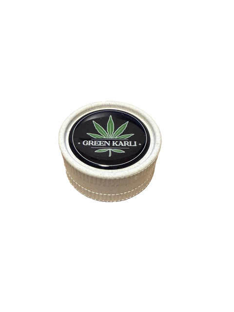 Green Karli – Custom Hemp Grinder Ø 55 mm, 2-teilig (weiß)