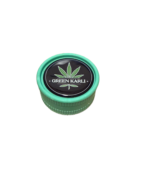 Green Karli – Custom Hemp Grinder Ø 55 mm, 2-teilig (grün)