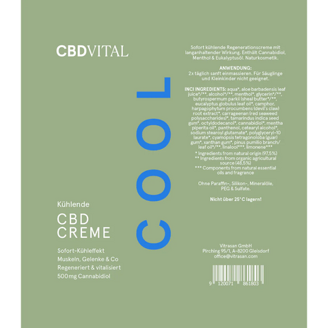 Kühlende CBD Creme
